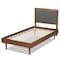 Baxton Studio Tasha Mid-Century Dark Grey Fabric Upholstered and Walnut brown Finished Wood Platform Bed-Twin 192-11542-11158-ZORO - alternate 9